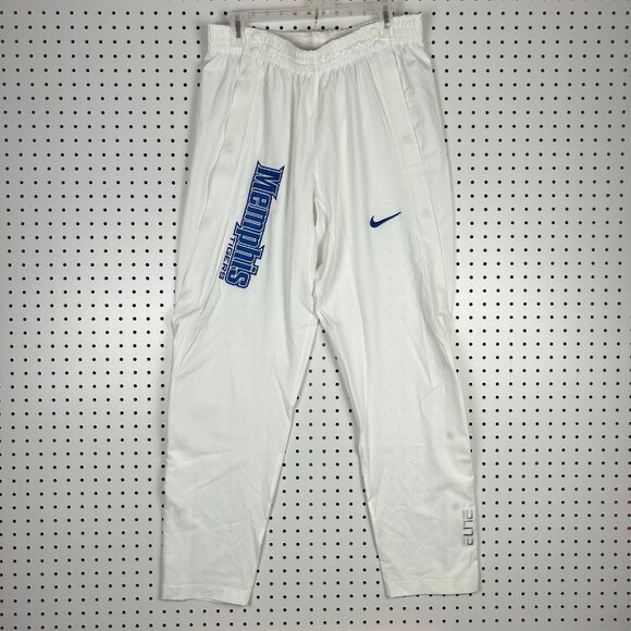 Nike Memphis Tigers Basketball Tear Away Pants Large Team Issued‎ White ELITE - Picture 1 of 7